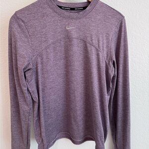 Nike Heather Purple Long Sleeve Running Top